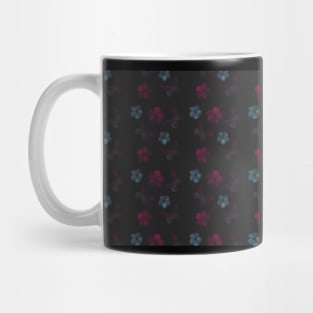 Butterflies and flowers on a dark background Mug